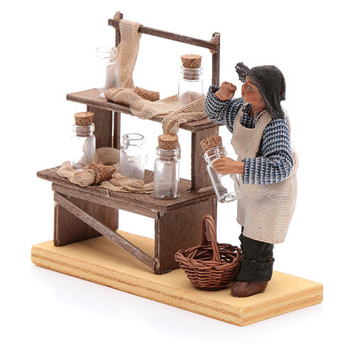 Glass bottle seller 10cm, Neapolitan Nativity figurine 2