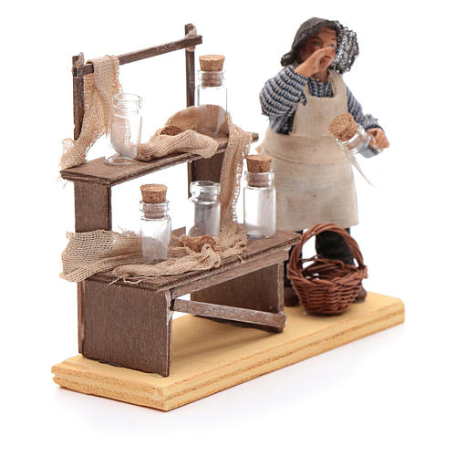 Glass bottle seller 10cm, Neapolitan Nativity figurine 4