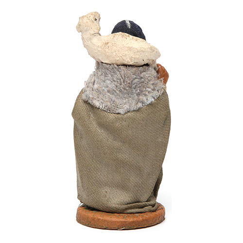Frau mit Schaf auf Schulter neapolitanische Krippe 10cm 3