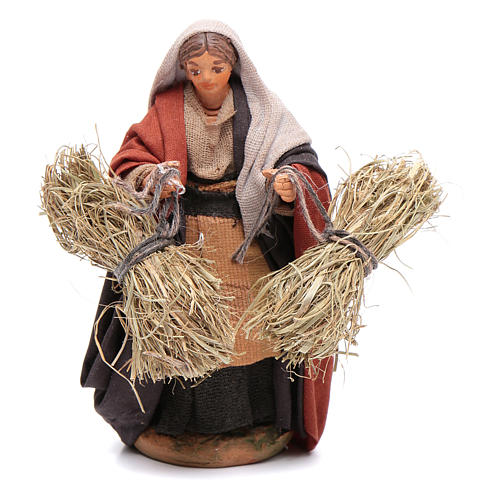 Woman with faggots 10cm, Neapolitan Nativity figurine 1