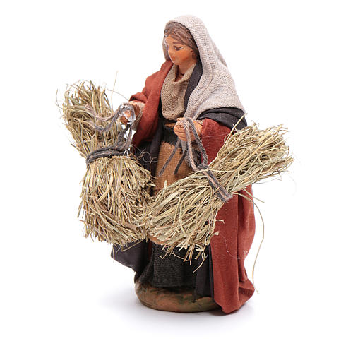 Woman with faggots 10cm, Neapolitan Nativity figurine 2