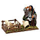 Shepherd with sheep cote 10cm, Neapolitan Nativity figurine s3