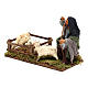 Shepherd with sheep cote 10cm, Neapolitan Nativity figurine s2