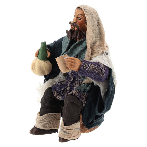 Man with flask for table 10cm, Nepolitan Nativity figurine 2