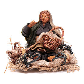 Arabian woman with straw baskets 10cm Neapolitan Nativity