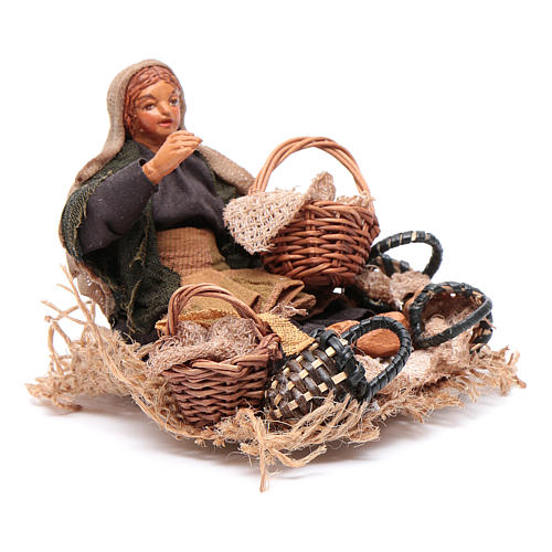 Arabian woman with straw baskets 10cm Neapolitan Nativity 4