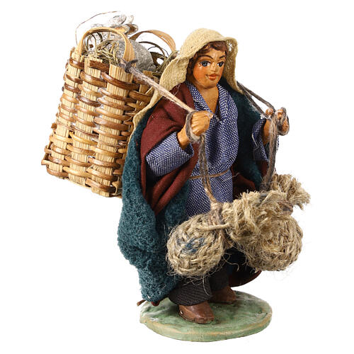 Man with rabbit hutch 10 cm, Neapolitan Nativity 2