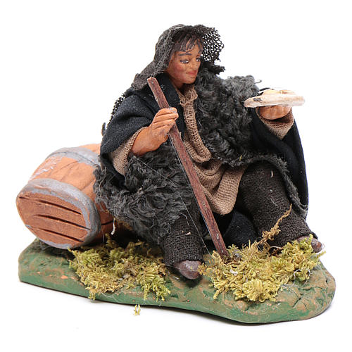 Begging with barrel 10 cm, Neapolitan Nativity 4