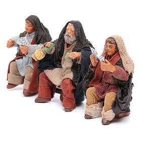 Cards players 3 figurines 10cm, Nativity Scene