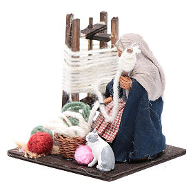 Filalana con gatto 10 cm presepe napoletano
