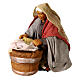 Lavadeira de joelhos para presépio napolitano com figuras 10 cm altura média s2