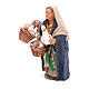 Woman with hen and eggs baskets 10cm, Nativity figurine s2