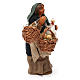 Mulher com galinha e cesta de ovos para presépio napolitano com figuras 10 cm altura média s3