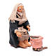 Sitting man with saucepan 10cm, Nativity figurine s2