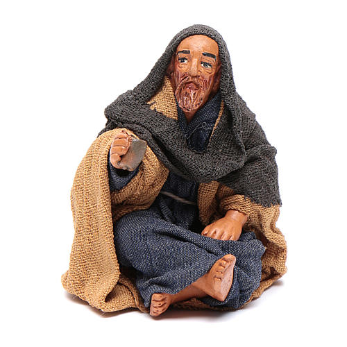 Sitting man with glass 10cm, Nativity figurine 1