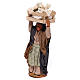 Woman carrying flowers box on head 10cm, Nativity figurine s2