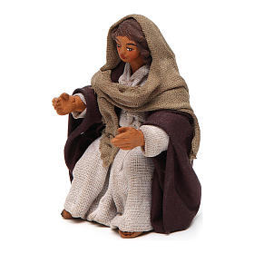 Virgen sentada 10 cm Belén napolitano