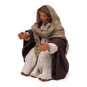 Sainte Vierge assise 10 cm crèche napolitaine