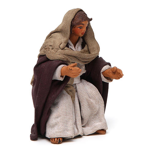 Sainte Vierge assise 10 cm crèche napolitaine 3