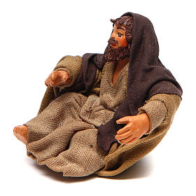 Saint Joseph assis 10 cm crèche napolitaine
