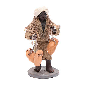 Moro con 3 anforette 10 cm presepe napoletano