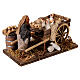 Man with handcart and hens 10cm, Nativity figurine s3