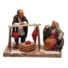 Tomato sellers 10cm, Neapolitan Nativity figurines