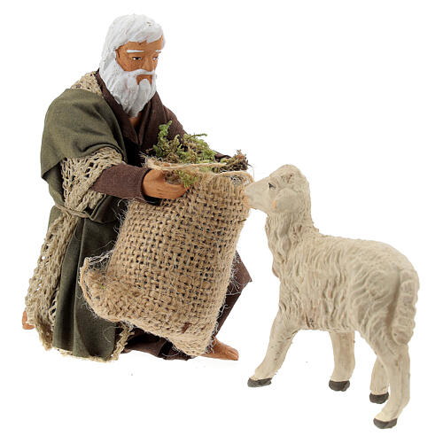 Pastori Presepe 12 Cm Pastorello Pecora In Spalla 12 Cm Fontanini