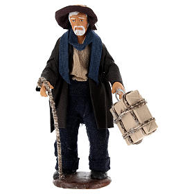Uomo con valigia di 12 cm presepe napoletano