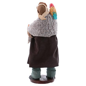 Homem com papagaio no ombro para presépio napolitano com figuras 12 cm altura média