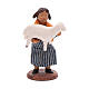 Yung girl carrying a lamb in her arms 12cm Neapolitan Nativity s1