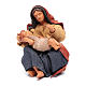 Mama und Baby beim Knuddeln neapolitanische Krippe 12cm s1