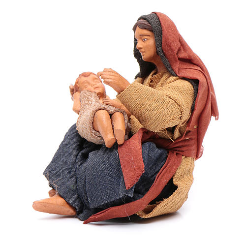 Mother with baby in her hands 12cm Neapolitan Nativity 2