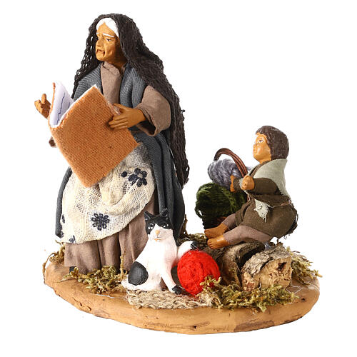Storyteller with child and cat 12cm Neapolitan Nativity 2