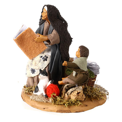 Storyteller with child and cat 12cm Neapolitan Nativity 4
