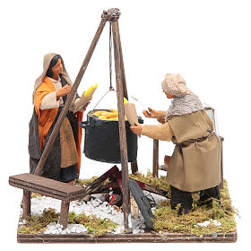 Scena spiga 2 personaggi 12 cm presepe napoletano