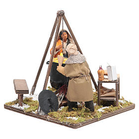 Scena spiga 2 personaggi 12 cm presepe napoletano