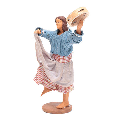 Peasant with tambourine 12 cm Neapolitan Nativity 2