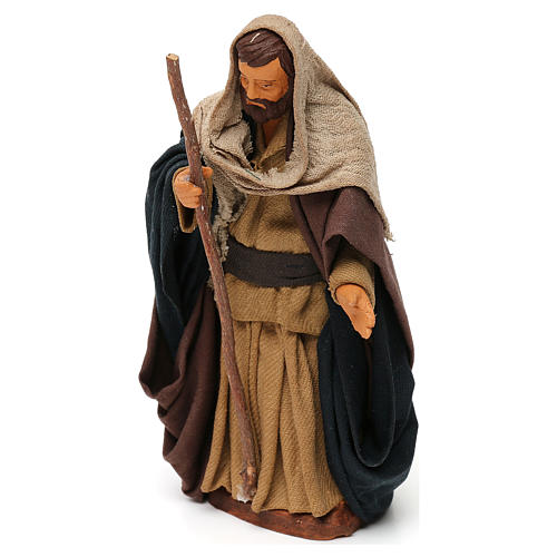 Saint Joseph 12 cm Neapolitan Nativity, terracotta 2