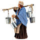 Milkwoman with wood pail 12 cm Neapolitan Nativity s2