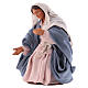 Virgem Maria em terracota para presépio napolitano com figuras 12 cm altura média s2
