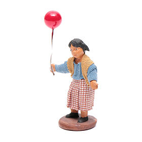 Fanciulla con palloncino 12 cm presepe napoletano
