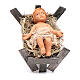 Baby in wooden cradle 12cm Neapolitan Nativity s1