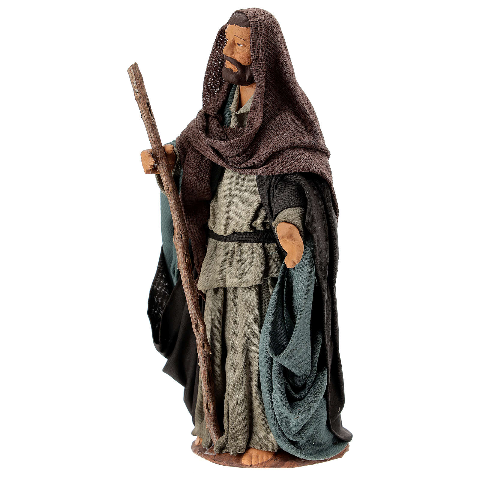 San Giuseppe con Asino Landi Moranduzzo Cm 15, Pastori e Presepe Gambardella