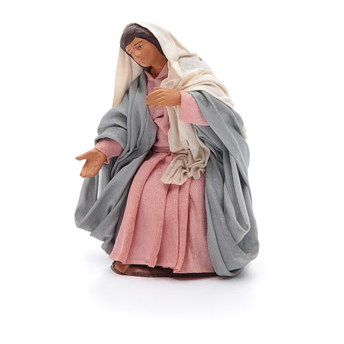 Sainte Vierge assise 14 cm crèche napolitaine 2