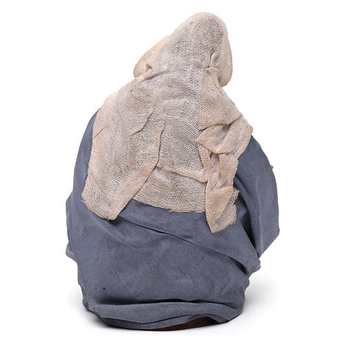 Virgem Maria sentada para presépio napolitano com figuras 14 cm altura média 5