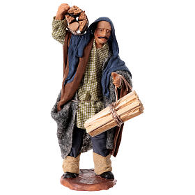 Hombre con leña 14 cm de altura media belén napolitano