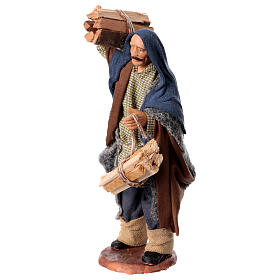 Hombre con leña 14 cm de altura media belén napolitano