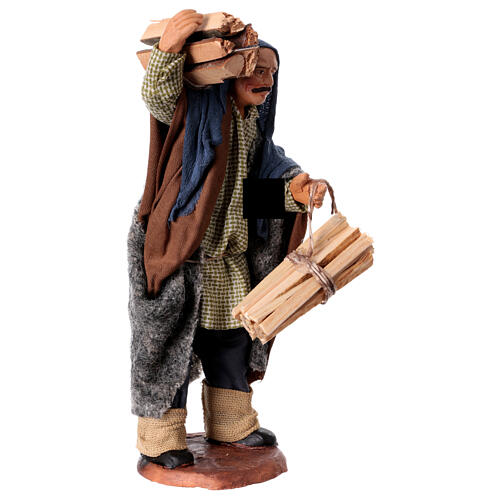 Uomo con legna 14 cm presepe napoletano 3