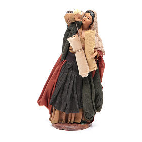 Mujer con telas 14 cm belén napolitano